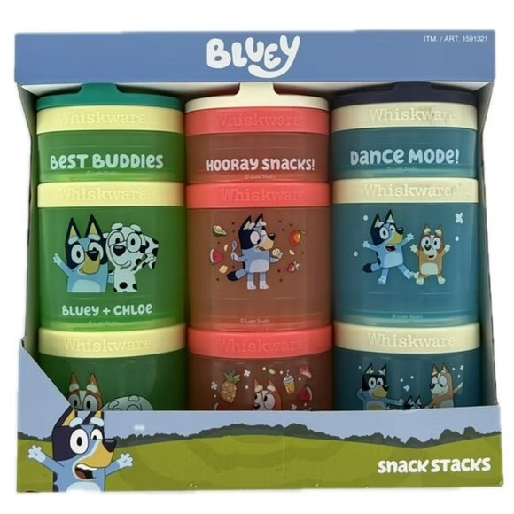 Whiskware Bluey Reusable Snack Container, 3-pack - Picture 1 of 11